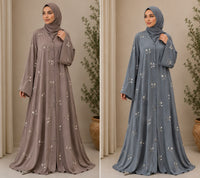Luxury Floral Embroidered Front Open Abaya (TikTok Fabric)