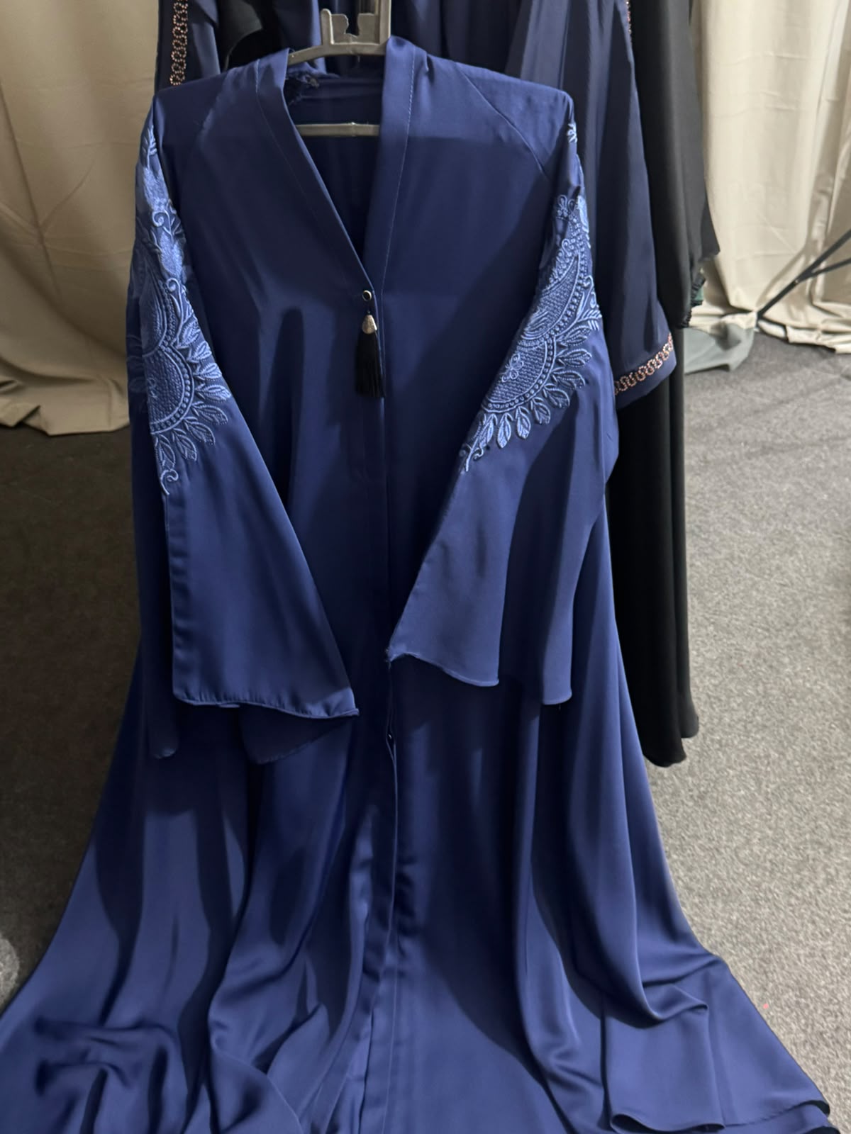 Premium Nida Embroidered Abaya (Bell Sleeves)