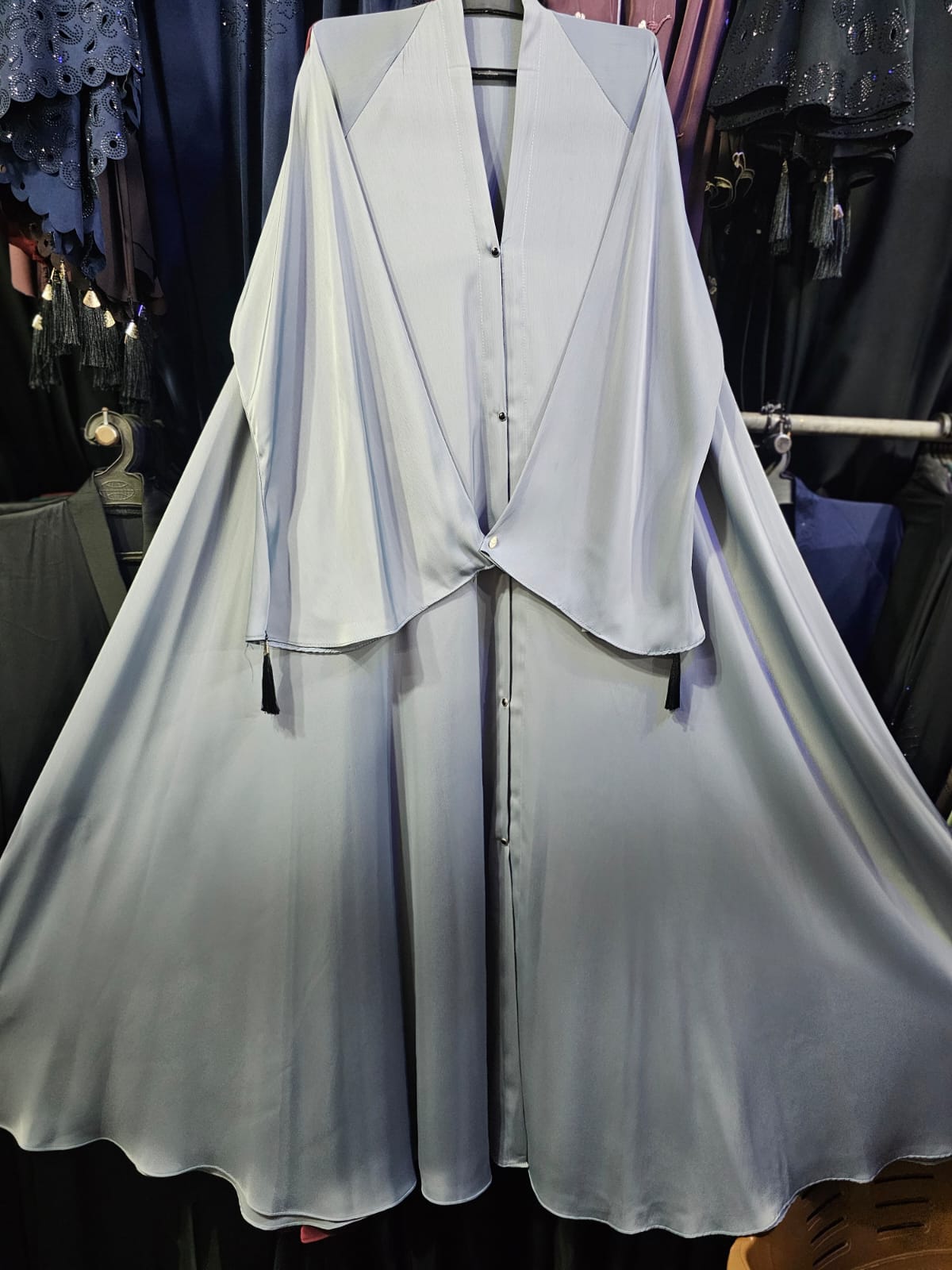 Premium Butterfly Style Front Open Plain Abaya