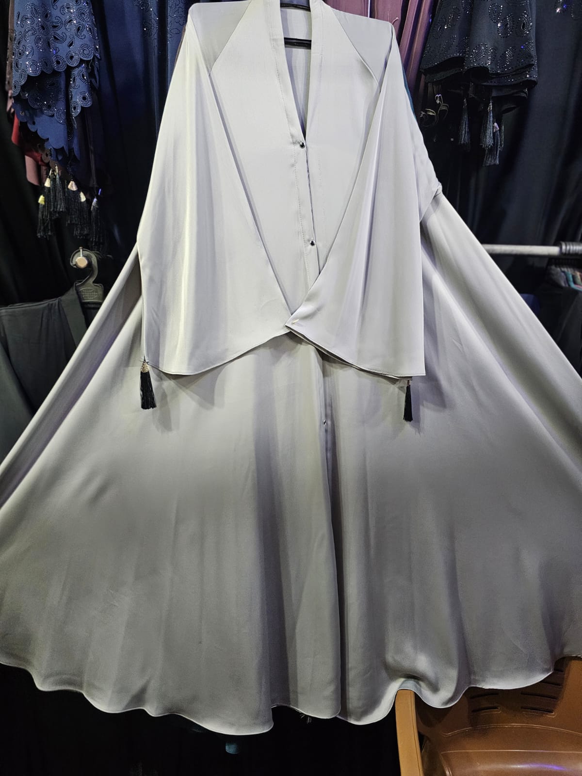 Premium Butterfly Style Front Open Plain Abaya
