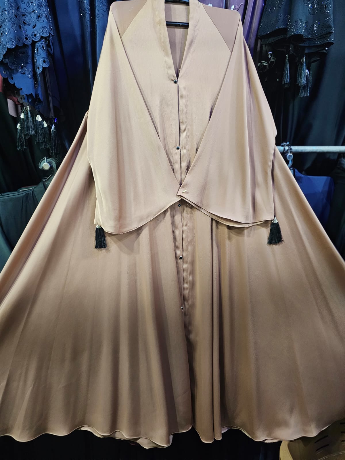 Premium Butterfly Style Front Open Plain Abaya
