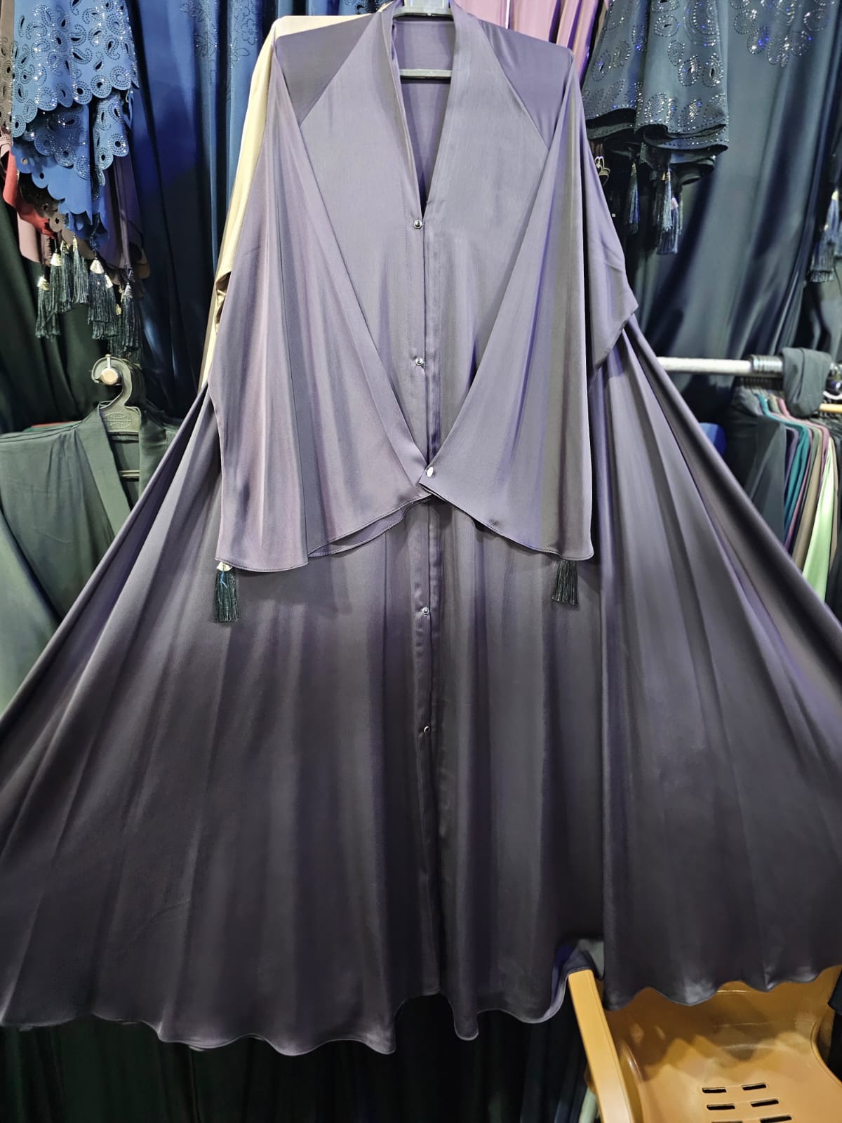 Premium Butterfly Style Front Open Plain Abaya