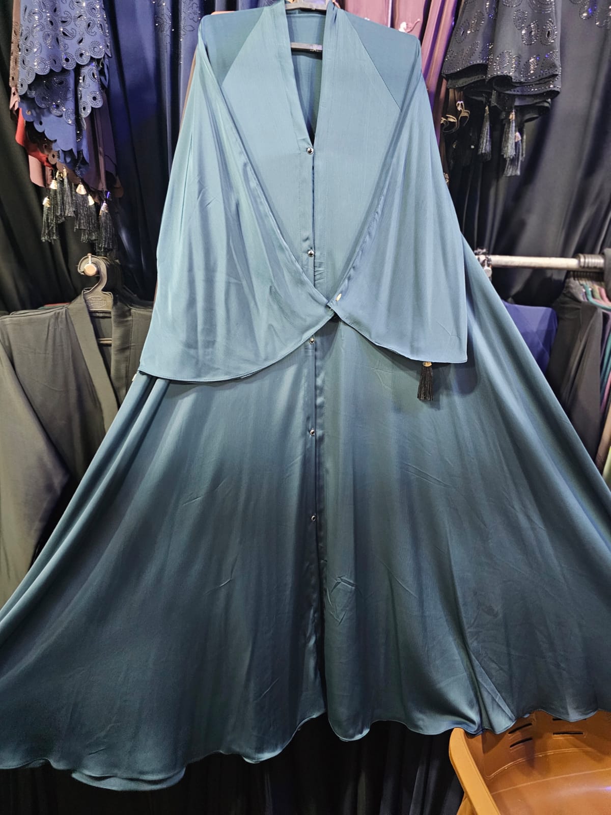 Premium Butterfly Style Front Open Plain Abaya
