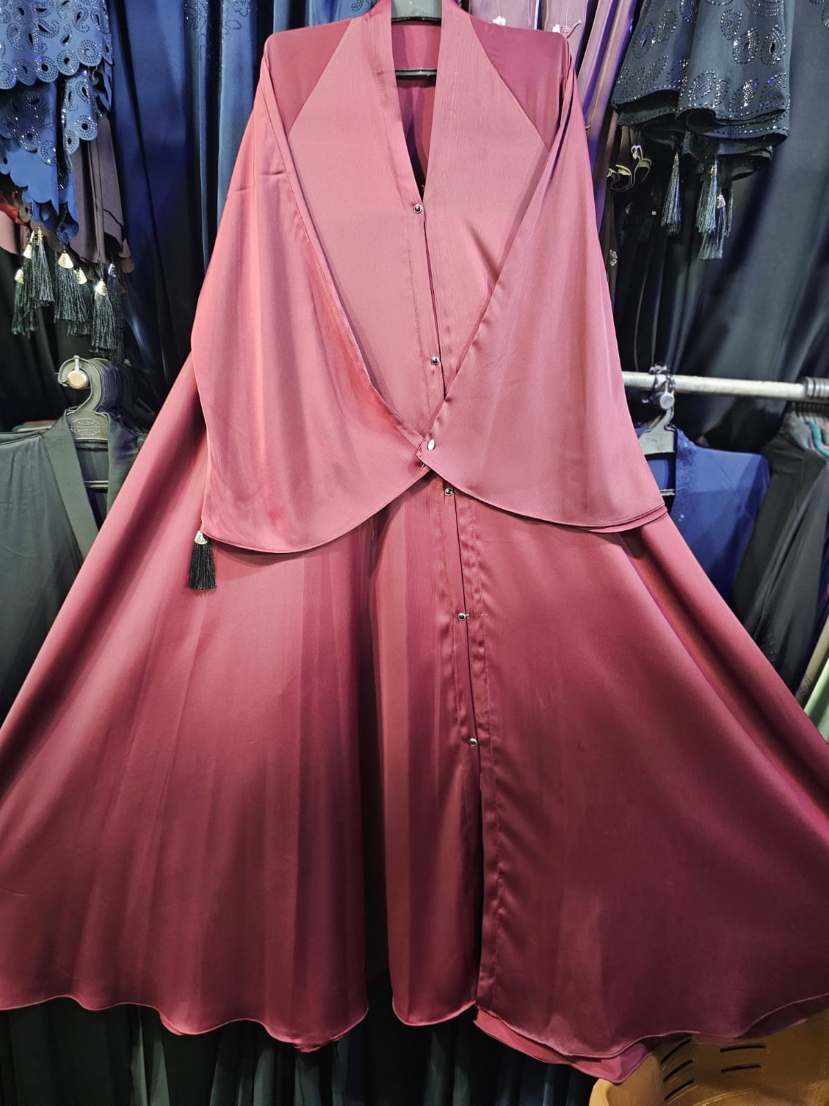 Premium Butterfly Style Front Open Plain Abaya