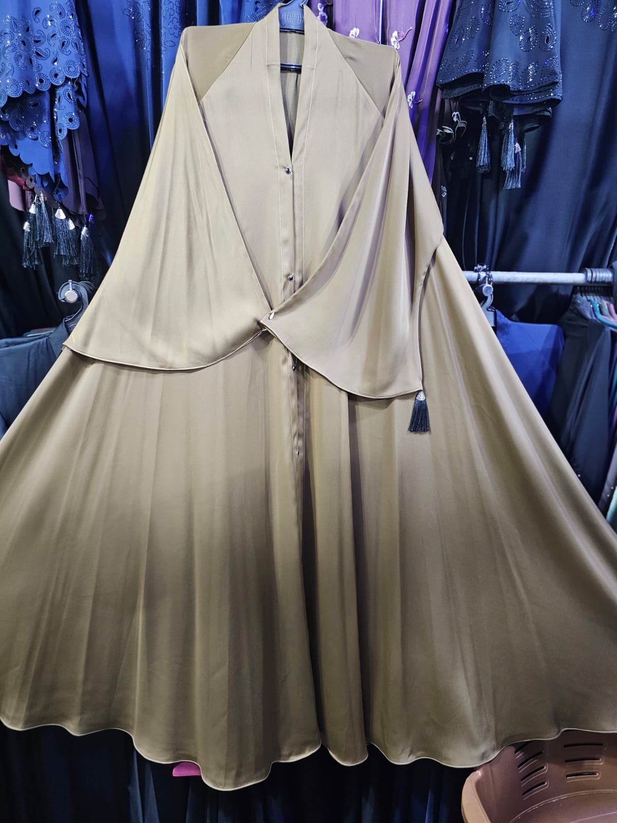 Premium Butterfly Style Front Open Plain Abaya