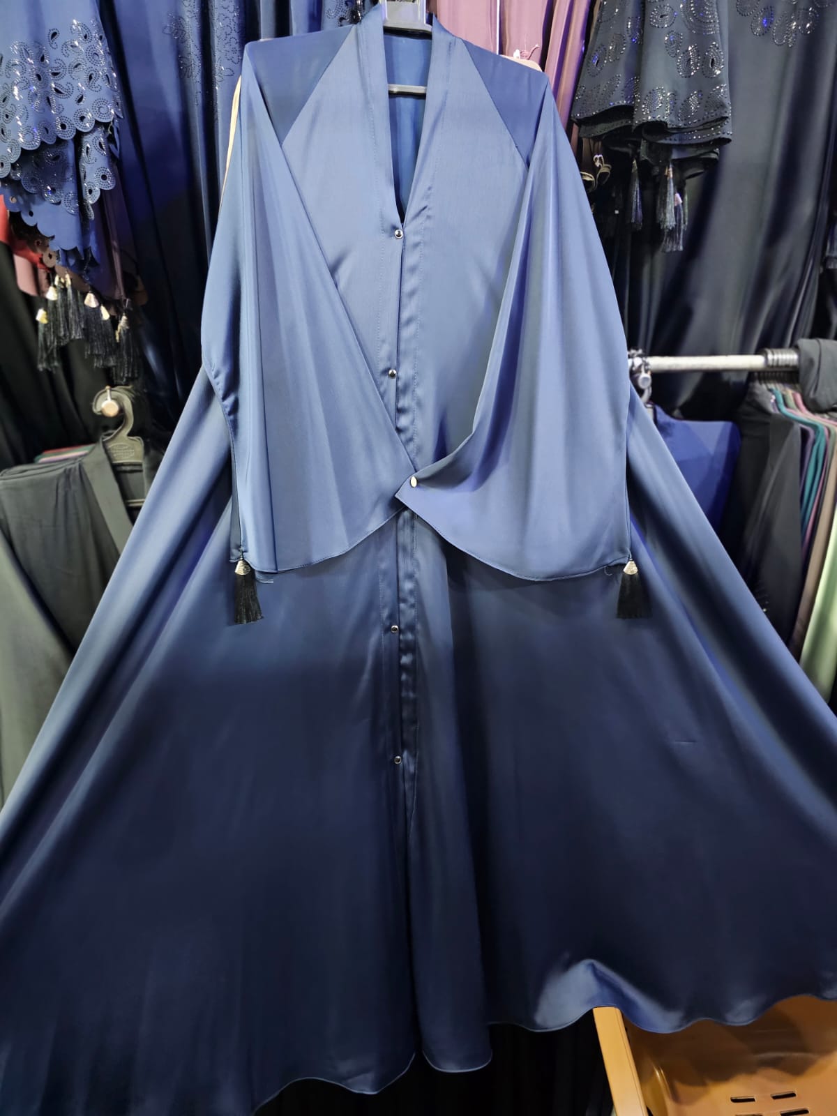 Premium Butterfly Style Front Open Plain Abaya