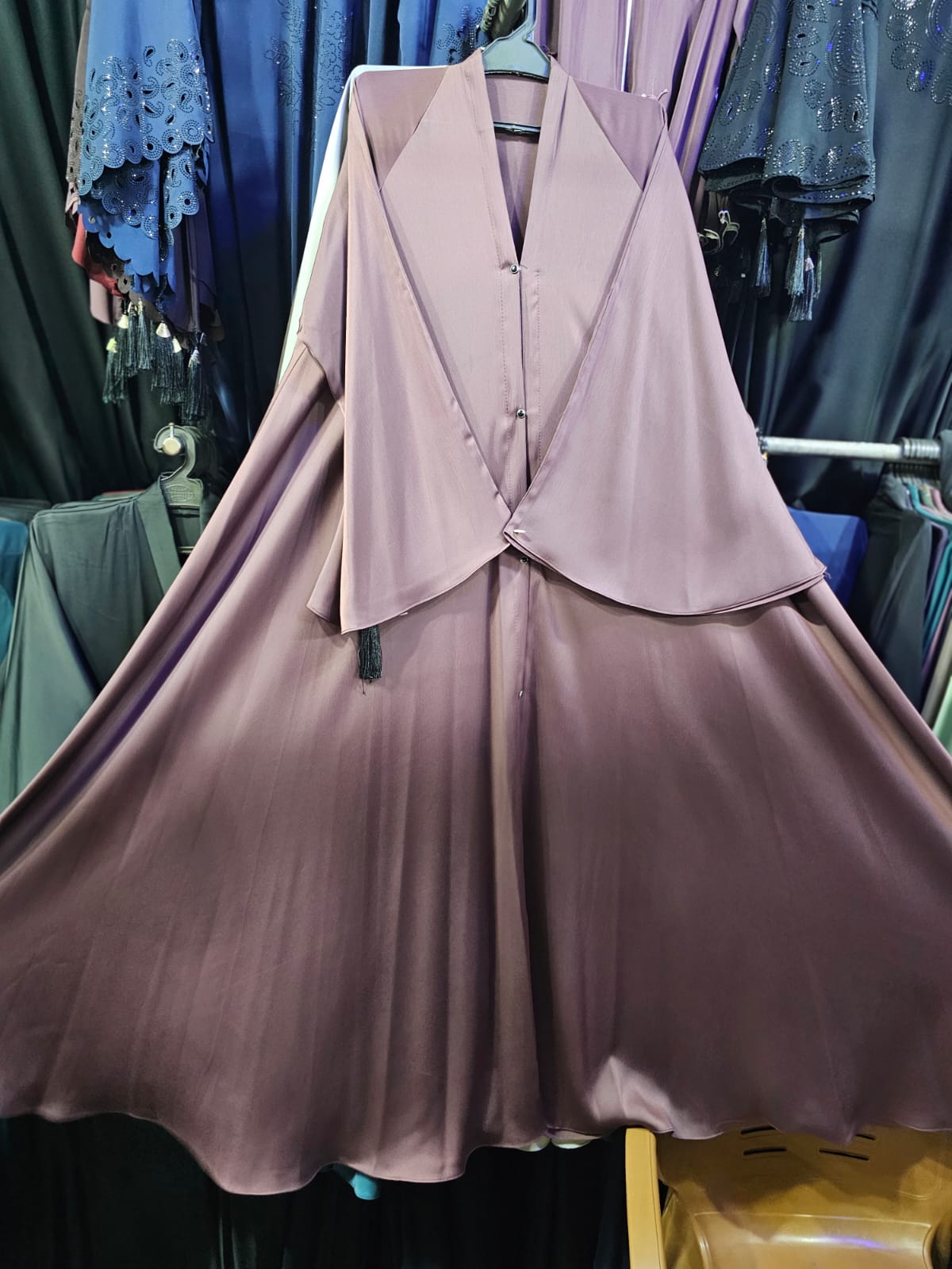 Premium Butterfly Style Front Open Plain Abaya